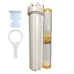 Bộ cốc lọc thô đầu nguồn 20 inch zen 21 lọc cặn CANXI ( tặng tay vặn + giá treo cốc )