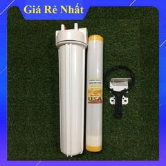 Bộ cốc lọc thô đầu nguồn 20 inch zen 21 lọc cặn CANXI ( tặng tay vặn + giá treo cốc )