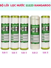 Bộ 5 lõi lọc nước 11123 Kangaroo chính hãng lắp cho máy lọc nước Kangaroo, Karofi, Sunhouse, Tân Á, Aqua