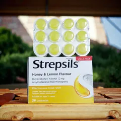 Viên Ngậm Strepsils Hương Chanh Mật Ong Và Cam Soothing Vị Thanh Dịu Thơm Mát