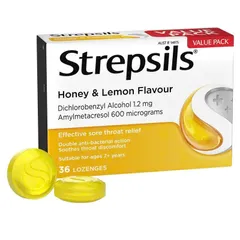 Strepsils Lemon Honey Orange Soothing Throat Lozenges Viên Ngậm Vị Trái Cây Dịu Nhẹ