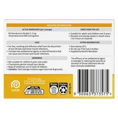Strepsils Lemon Honey Orange Soothing Throat Lozenges Viên Ngậm Vị Trái Cây Dịu Nhẹ