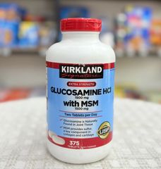 Bổ khớp Kirkland Glucosamine HCl with MSM USA 375 viên