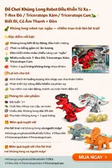 Đồ Chơi Khủng Long Pin Có Đèn & Nhạc 666-39 - Khủng Long Đi Bộ Phát Sáng Kèm Trứng Tăng Tính Hấp Dẫn Và Sáng Tạo