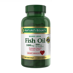 Dầu Cá Nature’s Bounty Fish Oil 1400MG - Hỗ Trợ Tim Mạch, Tăng Cường Trí Não và Thị Giác - 130 Viên Không Mùi Dễ Uống 643034
