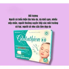Viên uống Glutathion KD hỗ trợ trắng da,giảm nám,đồi mồi cho da (Hộp 30 viên)