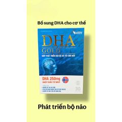 Viên uống DHA GOLD tăng tuần hoàn não và tăng thị lực cho mắt dùng được cho phụ nữ mang thai và cho con bú(Chai 30 viên)