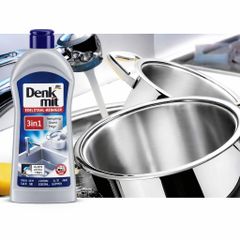 Dung Dịch Tẩy Rửa Inox Đánh Bóng Denkmit 3in1 300ml - Loại Bỏ Cặn Bẩn và Dầu Mỡ, Bảo Vệ Thiết Bị Kim Loại Chính Hãng Đức