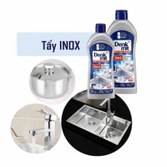 Dung Dịch Tẩy Rửa Inox Đánh Bóng Denkmit 3in1 300ml - Loại Bỏ Cặn Bẩn và Dầu Mỡ, Bảo Vệ Thiết Bị Kim Loại Chính Hãng Đức