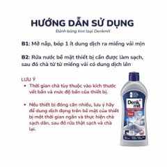 Dung Dịch Tẩy Rửa Inox Đánh Bóng Denkmit 3in1 300ml - Loại Bỏ Cặn Bẩn và Dầu Mỡ, Bảo Vệ Thiết Bị Kim Loại Chính Hãng Đức