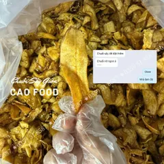 Chuối Sấy Giòn CAOFOOD 500gr – Snack Lành Mạnh Vị Mè Gừng Thơm Ngon, Hương Vị Quê Nhà, Càng Ăn Càng Ghiền