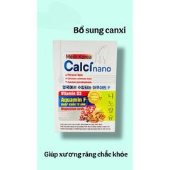 Thực phẩm Calci Nano Medi Korea giúp xương,răng chắc khoẻ,hỗ trợ canxi cho phụ nữ mang thai và trẻ em(Chai 50 viên)