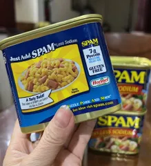 Thịt Hộp SPAM Giảm Mặn - Thực Phẩm Mỹ Ngon, Dễ Chế Biến - Tiện Lợi Cho Mọi Bữa Ăn - LỐC 4 HỘP