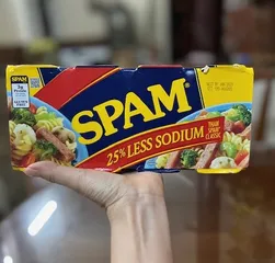 Thịt Hộp SPAM Giảm Mặn - Thực Phẩm Mỹ Ngon, Dễ Chế Biến - Tiện Lợi Cho Mọi Bữa Ăn - LỐC 4 HỘP