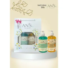 Hộp Quà Tặng Gel Tắm Tinh dầu AN'Sw (500gx2) Tặng 8/3, 20/10, 20/11, Noel, Valentine.