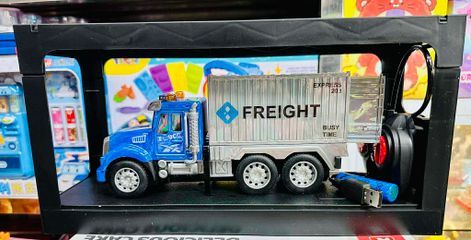 Xe ô tô đầu kéo chở hàng Freight, Xe ô tô tải container điều khiển từ xa RC Truck chạy bằng pin sạc, có đèn 995