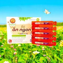 Siro Bé Ăn Ngon Kadekids nâng cao đề kháng,hỗ trợ tiêu hoá,giúp bé ăn ngon( Hộp 20 ống)