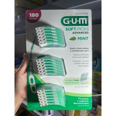 Tăm Gum Soft-Picks Advanced Mint tăm nha khoa Gum hương bạc hà [Hàng Mỹ]