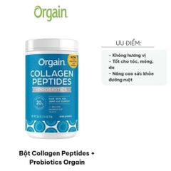 collagen peptide của hãng orgain với probiotic