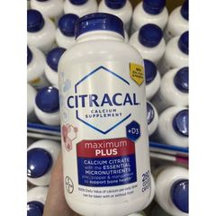 VIÊN BỔ SUNG CANXI CITRACAL MAXIMUM CALCIUM CITRATE +D3 280 viên của Mỹ 643999