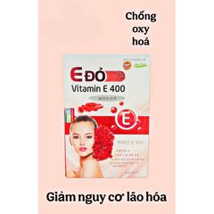 Viên Vitamin E Đỏ 400 giúp chống oxy hoá,giảm nguy cơ lão hoá da,tăng đàn hồi da(Hộp 30 viên)