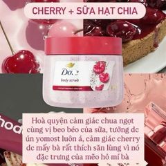 Tẩy tế bào chết Dove Cherry Chia Milk 425g da mịn