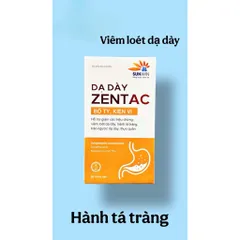 Viên uống Dạ Dày ZENTAC hỗ trợ giảm viêm loét dạ dày,hành tá tràng,trào ngược dạ dày,thực quản(Hộp 30viên/50viên)