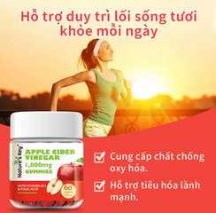 NATURE'S KEY Kẹo Giấm Táo Giảm Cân- Hỗ Trợ Tiêu Hóa (1 Hộp 60 viên)