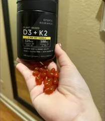 Viên uống Vitamin D3 K2 Sports Research 30 viên – hỗ trợ xương và hấp thụ canxi