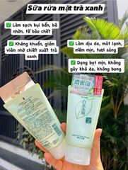 Sữa rửa mặt Rohto Shirochasou Green Tea Facial Cleanser chiết xuất trà xanh hỗ trợ làm sạch da
