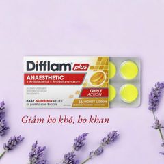 Kẹo ngậm Difflam vị chanh mật ong và berryy giảm ho, khan tiếng từ Úc