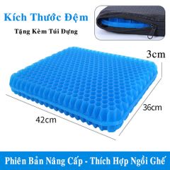 Đệm Lót Ghế Ngồi Silicon 2 Lớp Flex Kèm Túi Vải