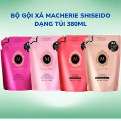 Dầu Gội & Xả Macherie Shiseido Túi 380ml – Dưỡng Tóc Mềm Mượt, Thơm Lâu