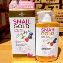 Combo 2 Chai Sữa dưỡng thể body Snail Gold Arbutin Mix Berry Body Lotion Precious Skin 500ml