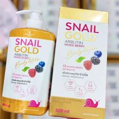 Combo 2 Chai Sữa dưỡng thể body Snail Gold Arbutin Mix Berry Body Lotion Precious Skin 500ml