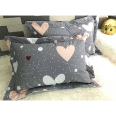 Áo gối thêu 2 lớp chân Gòn 40 x 60cm có khóa kéo loại 1