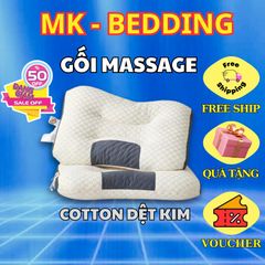 Gối massage đậu nành, ruột gối bông chất liệu cotton Gối Spa Chống Đau Mỏi Vai Gáy Mẫu Mới 2023