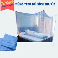 Mùng ngủ giăng dây đủ kích thước, màn ngủ dày lỗ nhỏ chống côn trùng tuyệt đối