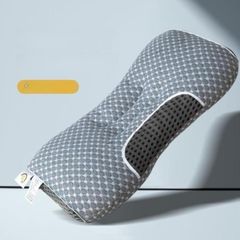 Gối spa dệt kim chống đau mỏi cổ vai gáy, massage bông mềm có lớp lưới thoáng khí