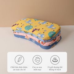 Gối Cao Su Non cho bé siêu êm Chống méo đầu, bẹp đầu Cho Bé-Gối cao su non chống méo đầu, dùng cho bé đi học mềm mại
