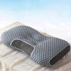 Gối spa dệt kim chống đau mỏi cổ vai gáy, massage bông mềm có lớp lưới thoáng khí