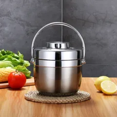 Cặp lồng giữ nhiệt inox dung tích 1,2 lít thiết kế 2 tầng (hàng dày và nặng) hộp đựng cơm