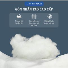 Bộ Hai Ruột gối đầu 40x60cm ruột gối bông gòn trắng cao cấp-Combo 2 gối nằm gòn cao cấp Siêu Êm ái