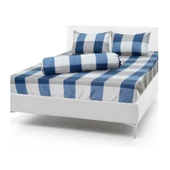 NGẪU NHIÊN Bộ ga vỏ gối 4  món mẫu Caro 1m6x2m (1 ga bo chun, 1 áo gối ôm, 2 áo gối nằm)