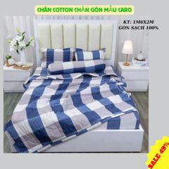 Chăn hè chần bông 2 mặt mền size 1m6 x 2m chất liệu cotton thoáng mát