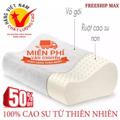 Gối Nằm Cao Su Non NHÂN TẠO SÀI GÒN, Gối Cao Su Non Cho Người Lớn Ngủ Ngon Chống Đau Cổ Vai Gáy [BH 1 Đổi 1]