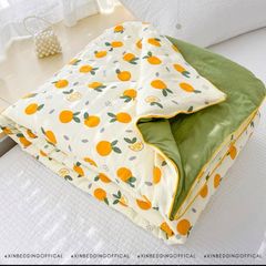 Chăn Hè 2mx2m3 Cotton Đũi chần bông Xơ Đậu Nành Hữu Cơ phong cách Hàn Quốc xinh xắn