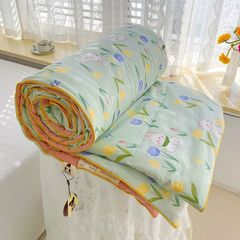 Chăn Hè 2mx2m3 Cotton Đũi chần bông Xơ Đậu Nành Hữu Cơ phong cách Hàn Quốc xinh xắn