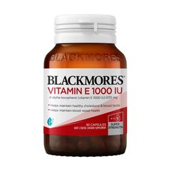 Vitamin E 1000 IU - Đẹp da, khỏe tim, cân bằng hormon trong cơ thể nữ giới - Chính hãng Blackmores ÚC