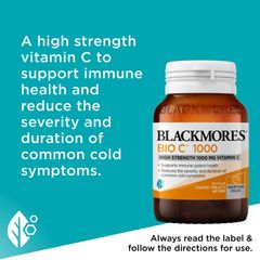 Uống Bổ Sung Vitamin C Bio C 1000mg - Đẹp da ngăn ngừa cảm cúm - Chính hãng Blackmores ÚC